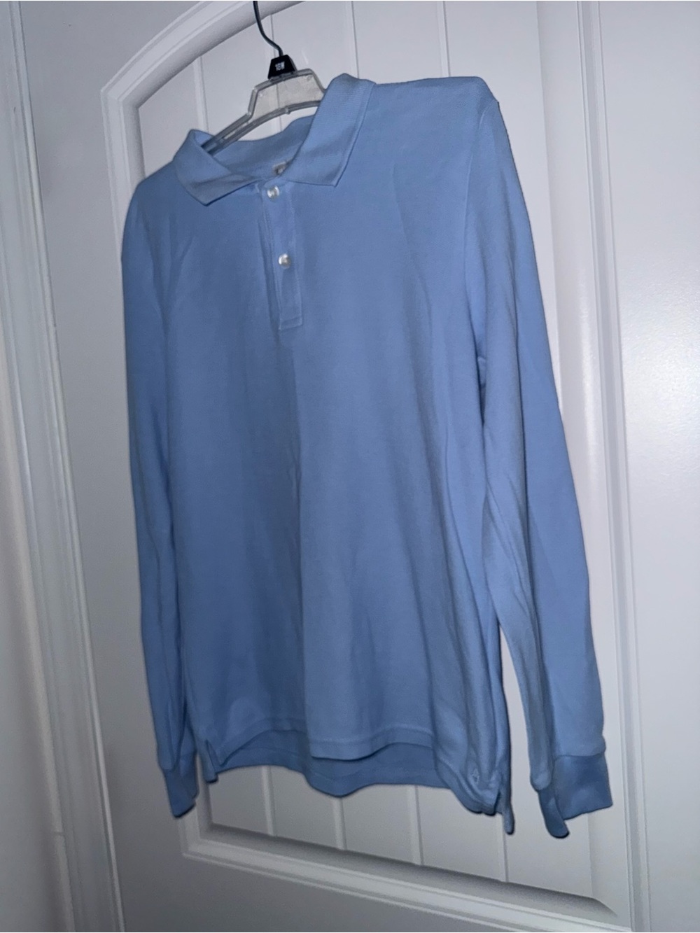 Janie and Jack Long Sleeve Polo in Light Blue